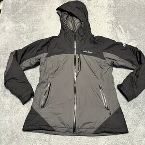 Eddie Bauer First Ascent Jacket Womens Large Hooded Primaloft Coat Weatheredge